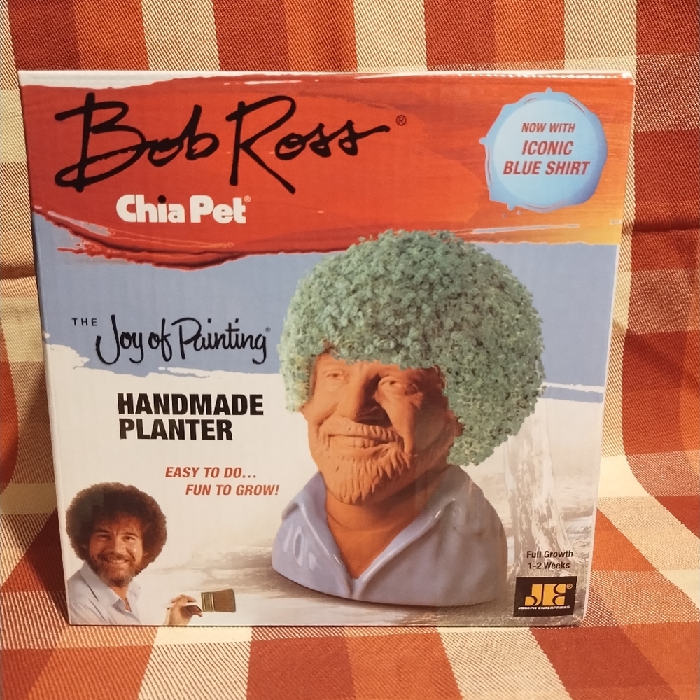 NIB Bob Ross chia pet